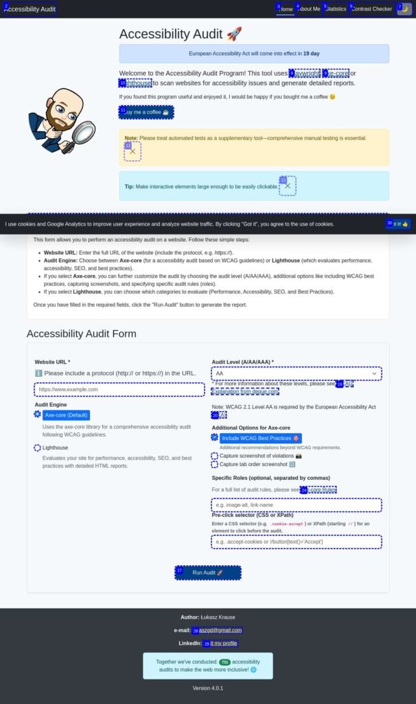 Screenshot showing the tab order option